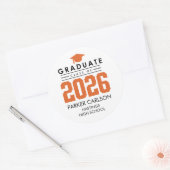 Orange Class of 2026 Graduation Sticker (Umschlag)