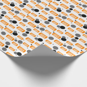 Orange "Class of" Hundeschema und Dotmuster Geschenkpapier