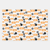 Orange "Class of" Hundeschema und Dotmuster Geschenkpapier Set (Vorderseite)