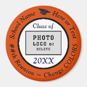 Orange, Class Wiedersehen Souvenirs oder CHANGE FA Magnet (Vorne)