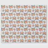Orange Class Year Speech Bubble Geschenkpapier (Flach)