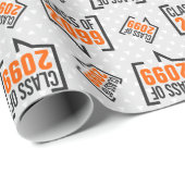 Orange Class Year Speech Bubble Geschenkpapier (Rolleneckpunkt)