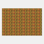 Orange Classic Kente Set 3 Geschenkpapier Set (Vorderseite 2)