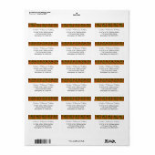 Orange Classic Kente UAWG Return Labels Adressaufkleber (Vorne)