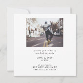 Orange Classic Varsity Graduate Party Einladung (Rückseite)