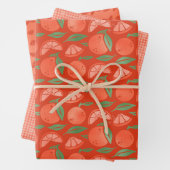 Orange Clementine Fruit Geschenkpapier Set (Beispiel)