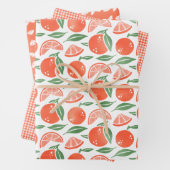 Orange Clementine Fruit Geschenkpapier Set (Beispiel)