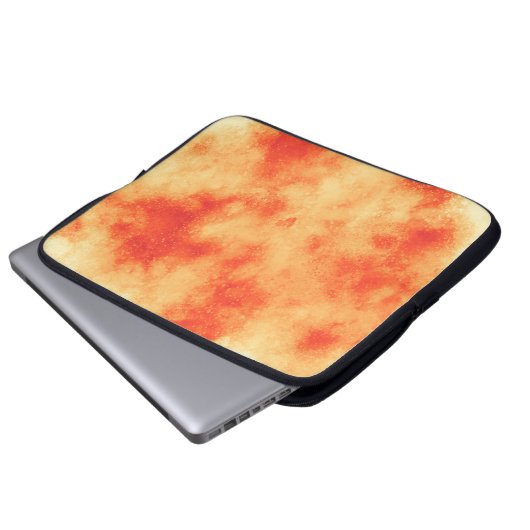 Orange Cloud Effect Electronics Bag Laptopschutzhülle (Vorne Knopf)