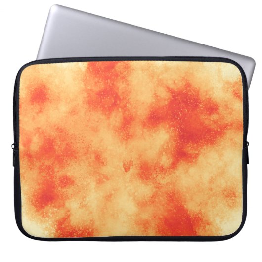 Orange Cloud Effect Electronics Bag Laptopschutzhülle (Vorderseite)