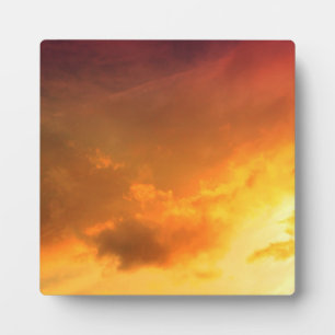 Orange Clouds Fotoplatte