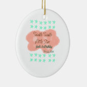 Orange clouds twinkle twinkle little stars green keramik ornament (Rechts)