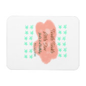 Orange clouds twinkle twinkle little stars green  magnet (Horizontal)