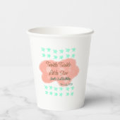 Orange clouds twinkle twinkle little stars green pappbecher (Rückseite)