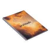 Orange Cloudy Ästhetik DankJournal Notizblock (Rechte Seite)