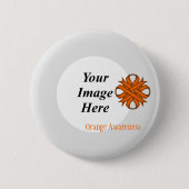 Orange Clover Ribbon Template by Kenneth Yoncich Button (Vorderseite)