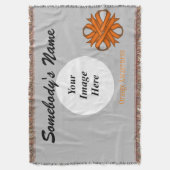 Orange Clover Ribbon Template by Kenneth Yoncich Decke (Vorderseite Vertikal)