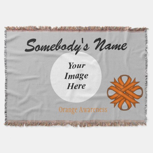 Orange Clover Ribbon Template by Kenneth Yoncich Decke (Vorderseite)