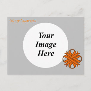 Orange Clover Ribbon Template by Kenneth Yoncich Postkarte