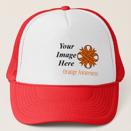 Orange Clover Ribbon Template by Kenneth Yoncich Truckerkappe (Vorderseite)