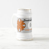 Orange Clover Ribbon Tmpl von Kenneth Yoncich Bierglas (Vorderseite Links)
