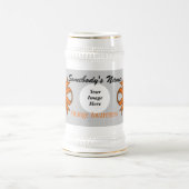 Orange Clover Ribbon Tmpl von Kenneth Yoncich Bierglas (Mittel)