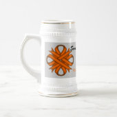 Orange Clover Ribbon Tmpl von Kenneth Yoncich Bierglas (Links)