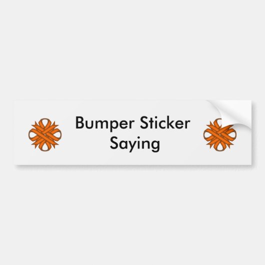 Orange Clover Ribbon von Kenneth Yoncich Autoaufkleber (Vorne)