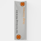 Orange Clover Ribbon von Kenneth Yoncich Banner (Vertikal)