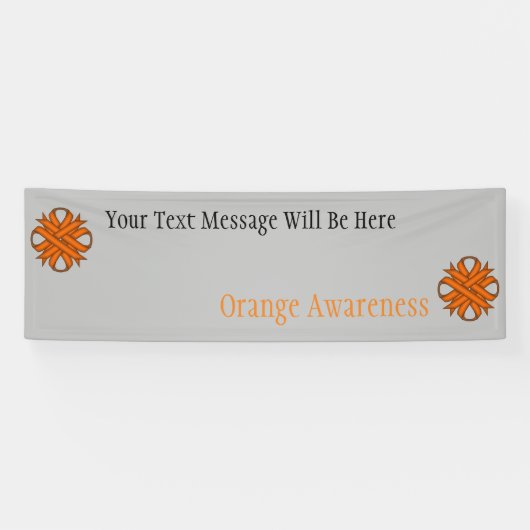 Orange Clover Ribbon von Kenneth Yoncich Banner (Horizontal)