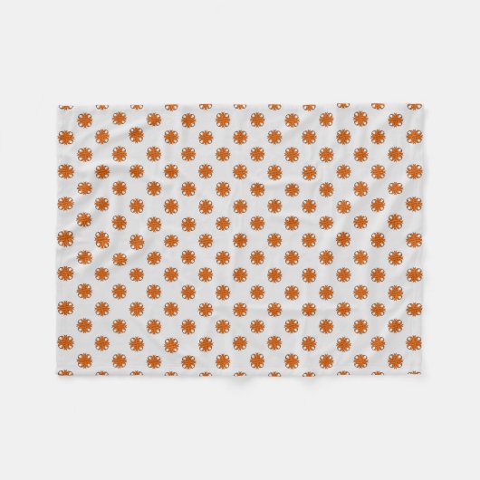 Orange Clover Ribbon von Kenneth Yoncich Fleecedecke (Vorderseite (Horizontal))