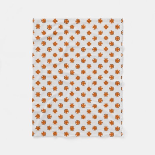 Orange Clover Ribbon von Kenneth Yoncich Fleecedecke (Vorderseite)