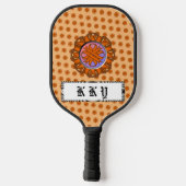 Orange Clover Ribbon von Kenneth Yoncich Pickleball Schläger (Rückseite)