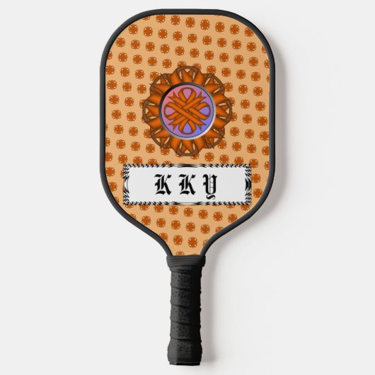 Orange Clover Ribbon von Kenneth Yoncich Pickleball Schläger (Rückseite)