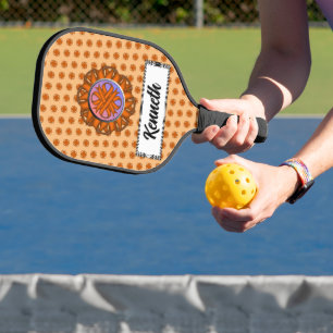 Orange Clover Ribbon von Kenneth Yoncich Pickleball Schläger