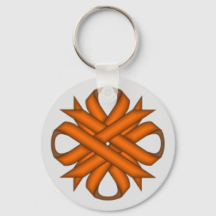 Orange Clover Ribbon von Kenneth Yoncich Schlüsselanhänger