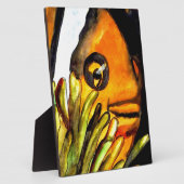 Orange Clown Aquarell Originale Malerei Fotoplatte (Seite)