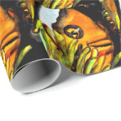 Orange Clown Aquarell Originale Malerei Geschenkpapier (Rolleneckpunkt)