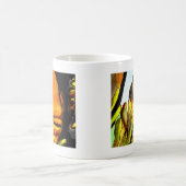 Orange Clown Aquarell Originale Malerei Kaffeetasse (Mittel)