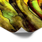 Orange Clown Aquarell Originale Malerei Poster (Ecke)