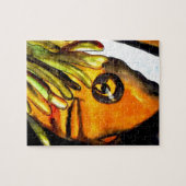 Orange Clown Aquarell Originale Malerei Puzzle (Horizontal)