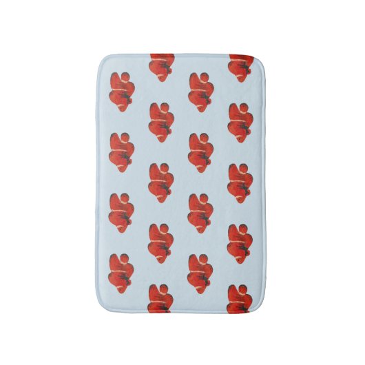 Orange Clownfish Muster Badematte (Vorderseite Vertikal)