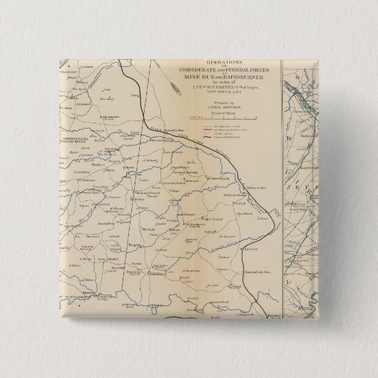 Orange Co, Va, Minenlauf, Rapidan River Button (Vorderseite)
