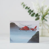 Orange Coast Guard Hubschrauber Postkarte (Stehend Vorderseite)