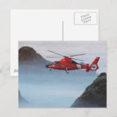 Orange Coast Guard Hubschrauber Postkarte (Vorne/Hinten)