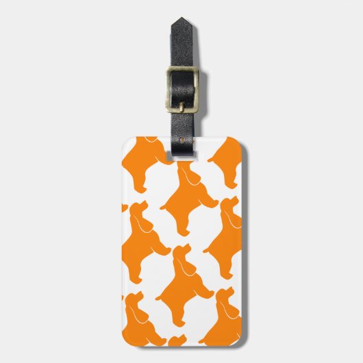 Orange Cocker Spaniel Gepäckanhänger (Vorderseite vertikal)