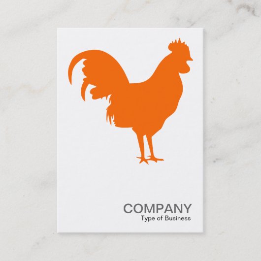 Orange Cockerel - Weiß Visitenkarte (Vorderseite)