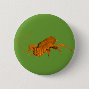 Orange Cockroach Button