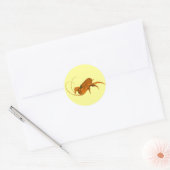 Orange Cockroach Runder Aufkleber (Umschlag)