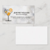 Orange Cocktail Drink | Restaurant Visitenkarte (Vorne/Hinten)