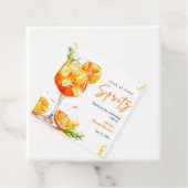 Orange Cocktail Love at First Spritz Brautparty Geschenkanhänger (Beispiel)